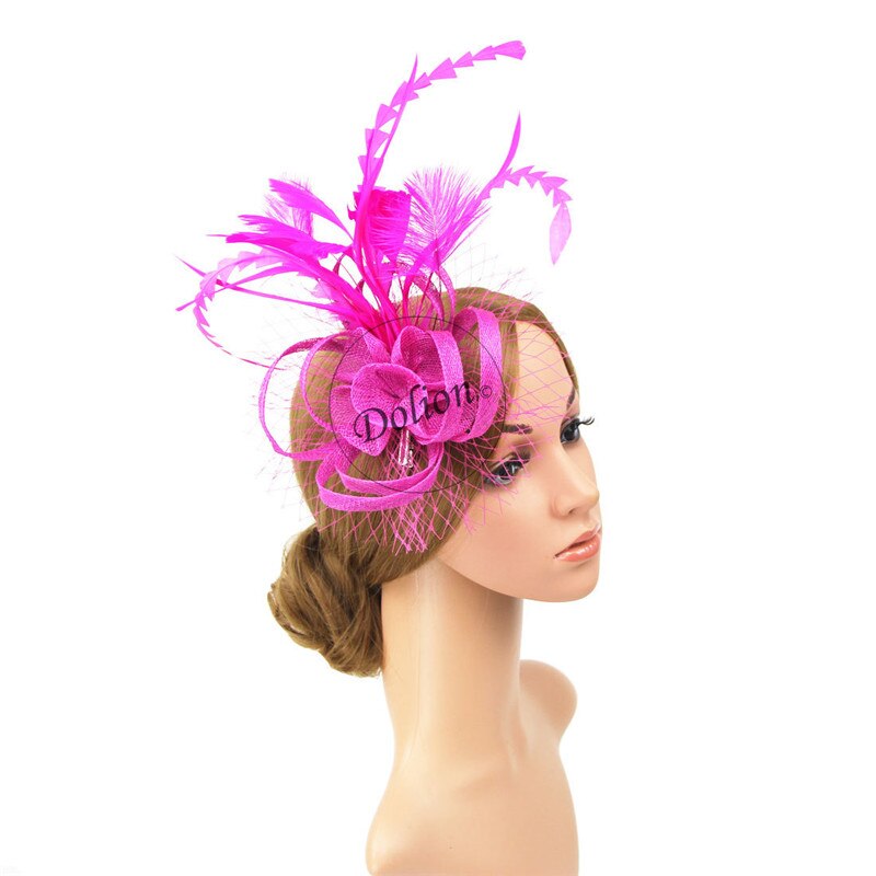 Women Chic Fascinator Hat Cocktail Wedding Party Church Headpiece Headwear Hair Clip Accessories
