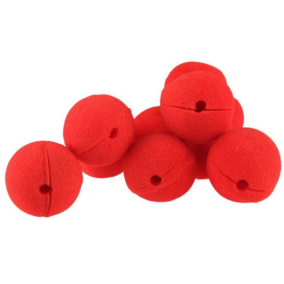 100 Stks/partij Decoratie Spons Ball Red Clown Magic Neus voor Halloween Masquerade Decoratie