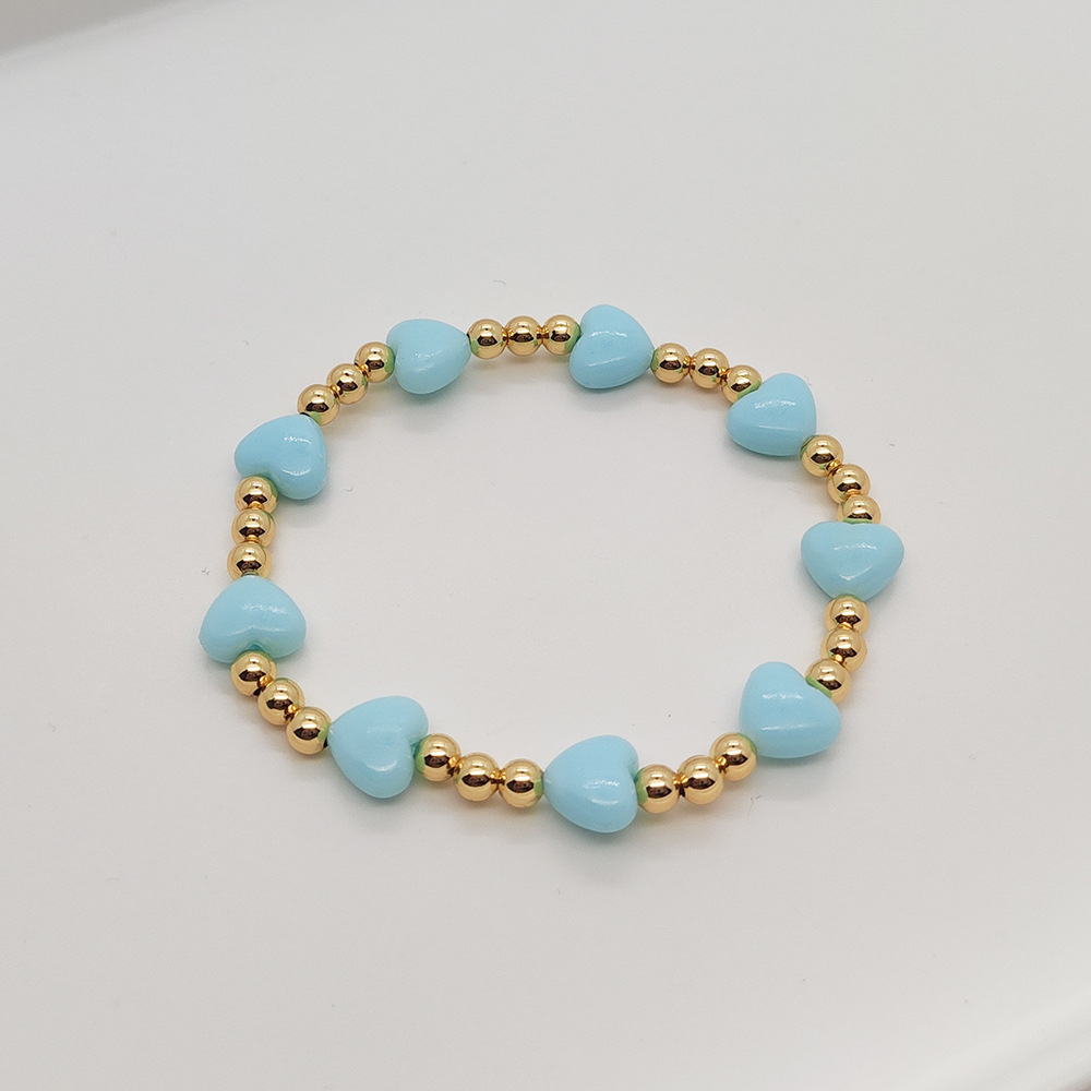 Kkbead Hart Armbanden Voor Vrouwen Valentijnsdag Cadeau Bijoux Pulseras Sieraden Y 2K Accessoires: Roest Rood
