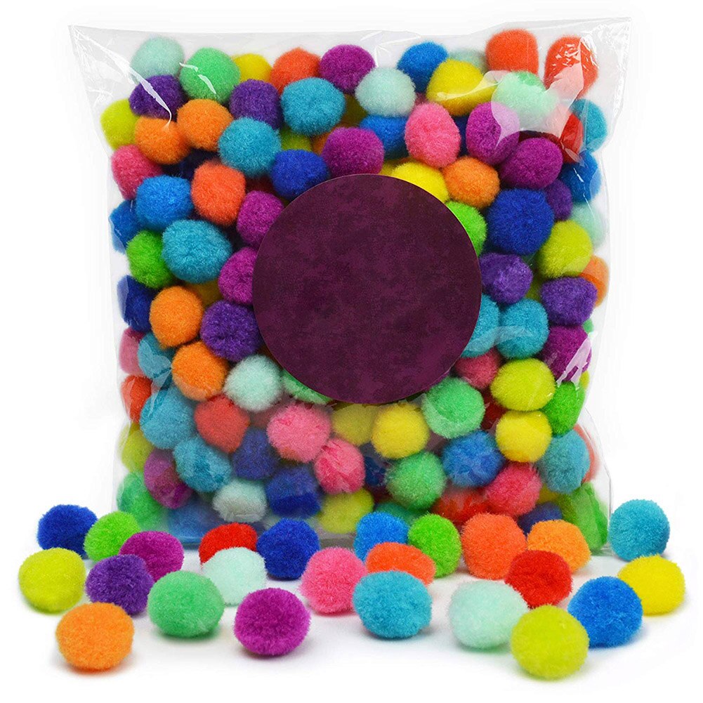 Artesanía de costura DIY, 300 Uds., pompón multicolor, artesanía de piel, pompones suaves, decoración de boda, coser en tela, accesorios: Default Title