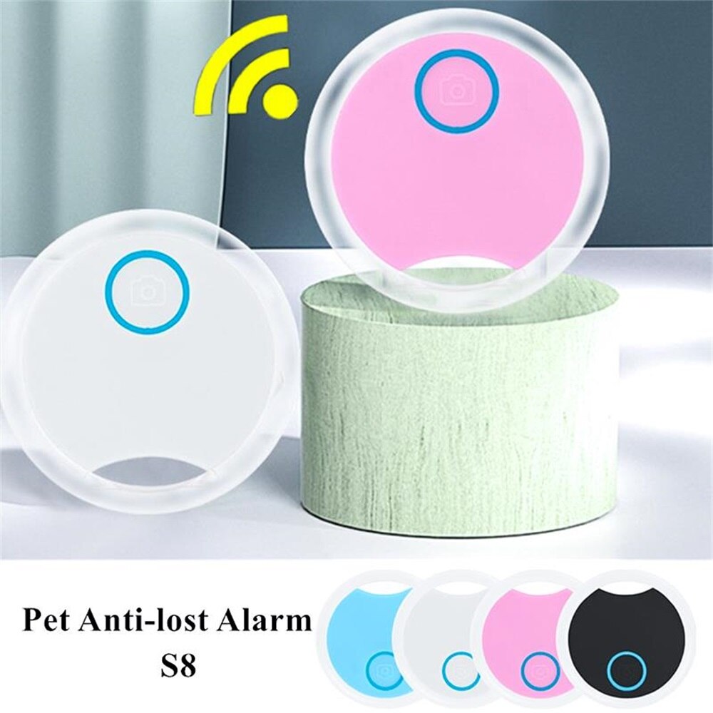 1Pcs Mini Tracking Apparaat Anti-Verloren Alarm S8 Ronde Bluetooth Smart Tracker Kind Finder Pet Tracker Draadloze Twee-Manier Locator