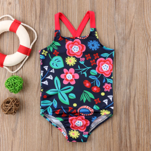 Summerkids peuter baby meisjes bloemen badpak badmode strandkleding zwempak au