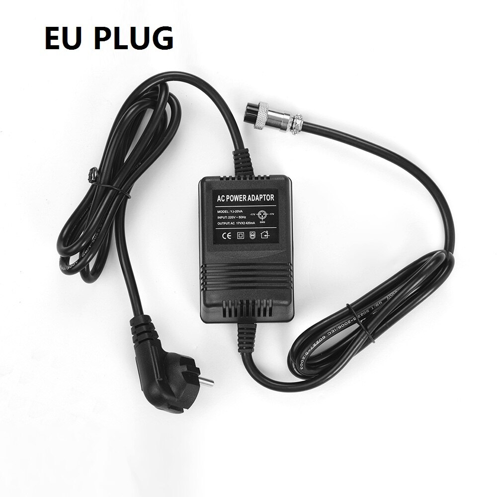 Mixing Console Power Supply 17V 420mA Sound Mixer AC Adapter 3-Pin Connector 220V Input for MG16/MG166CX/MG166C/F4/F7/6FX: EU PLUG