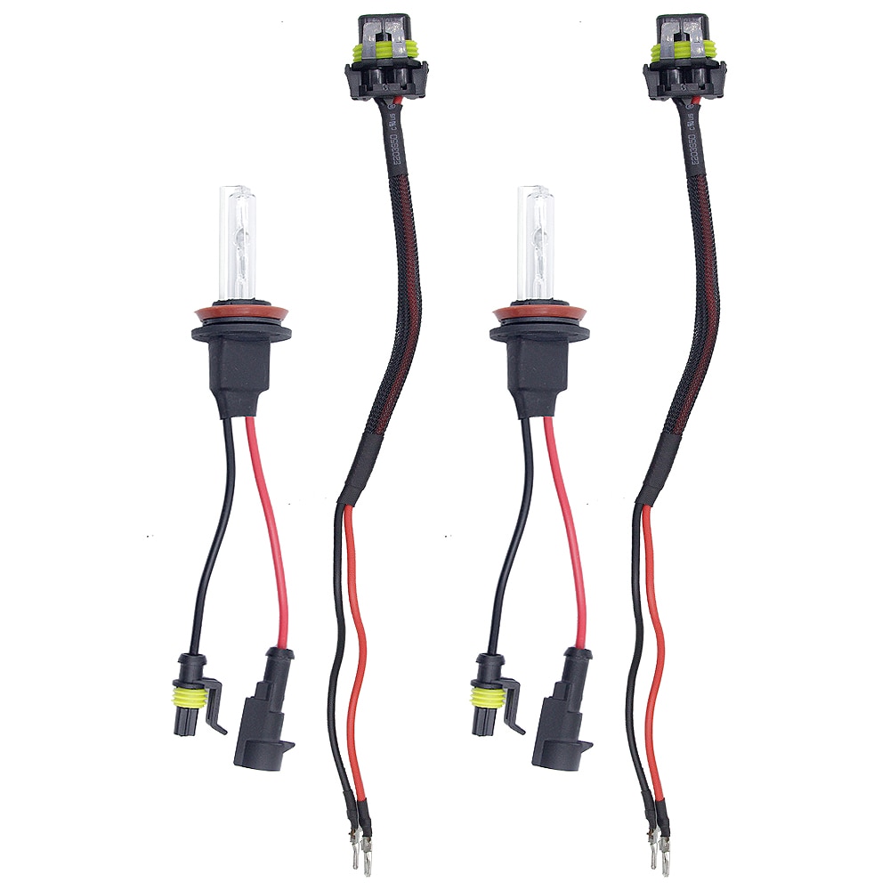 1 sæt  dc12v 55w xenon lampe  h8 h9 h11 hid xenon kit 4300k 5000k 6000k 8000k 10000k 12000k xenon  h11 bilpære hid pære sæt