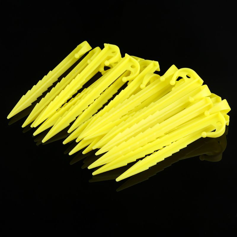 20Pcs Garden Plastic Stakes Tent Pegs for Holding Down the Tents Garden Netting Tarps