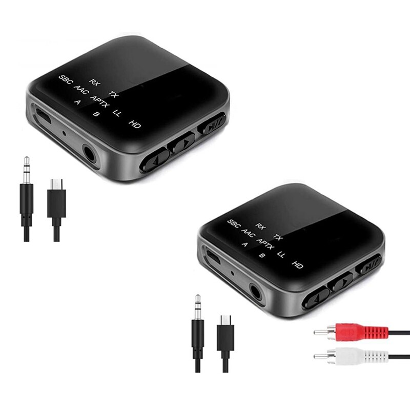Aptx HD LL Bluetooth 5.0 Audio Receiver Transmitter CSR8675 RCA 3.5Mm Jack AUX Adapter With Mic