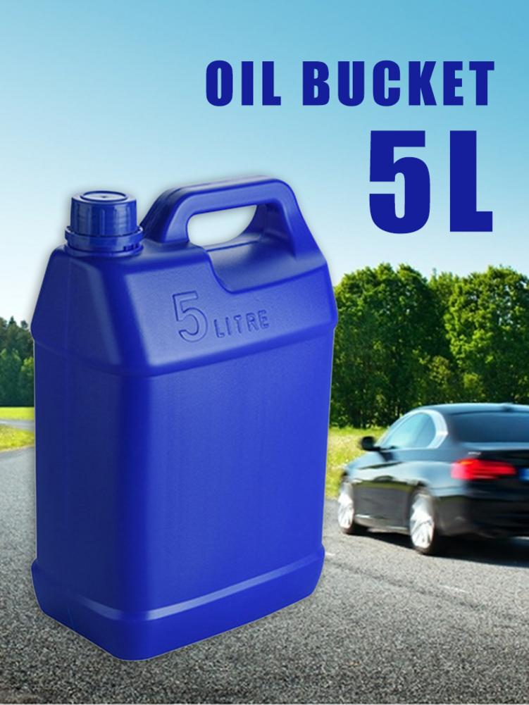 Tanque de combustible de Gas de 5L con mango grueso, tanques de gasolina de plástico de repuesto, contenedor de aceite de gasolina, jarra de combustible para cubos de aceite de vino