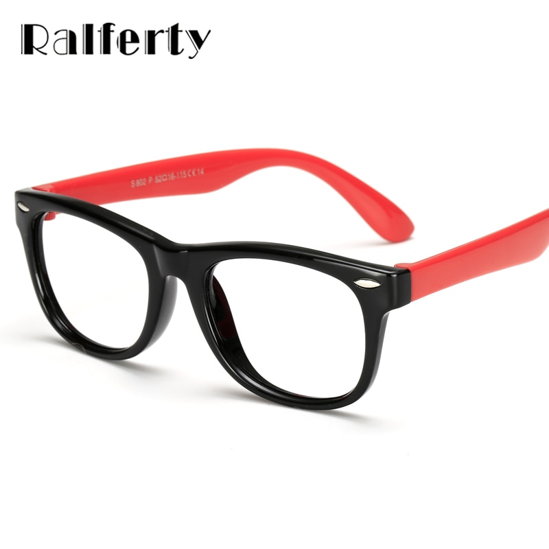 Ralferty-marcos de gafas TR90 para bebé, gafas de seguridad para niño, lentes transparentes, montura óptica Flexible suave para Miopía