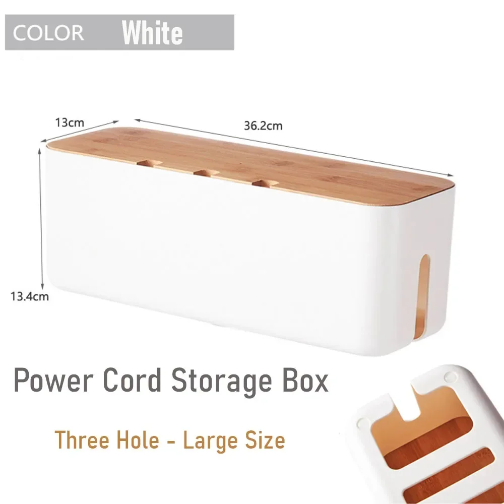 Caja de gestión de cables, organizador , caja de cables de alimentación segura y ecológica, ocultar cables, mantener los cables de alimentación limpios y ordenados para el hogar: Gris oscuro