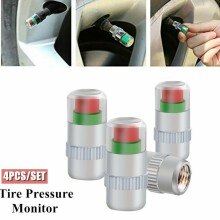 4pcs Car Tire Pressure Gauge Indicator Alert Monitoring Valve Cap Sensor Tire Pressure Indicator External Valve Detection Cap