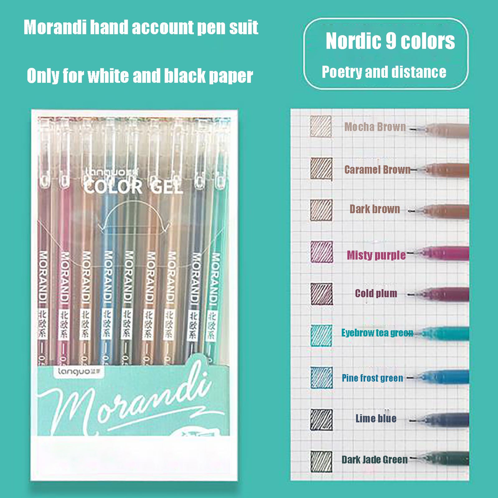 24pcs/set Colorful Double Line Pen Highlighter Fluorescent Marker Candy Color Student Multicolor Hand Note Pen For School Poster: B