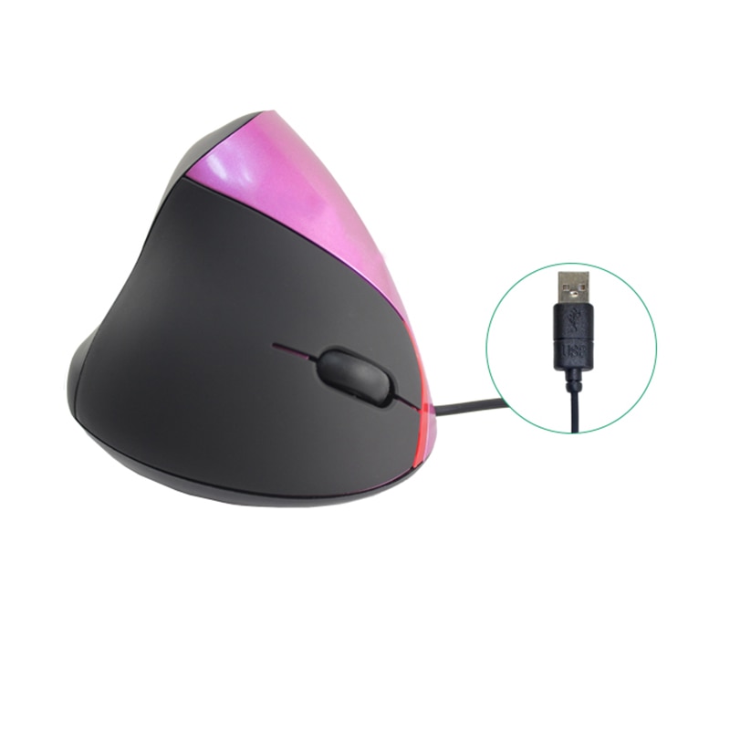 Wired Computer Mouse Healthy USB Wired Ergonomic Vertical Mouse Optical Mice for PC