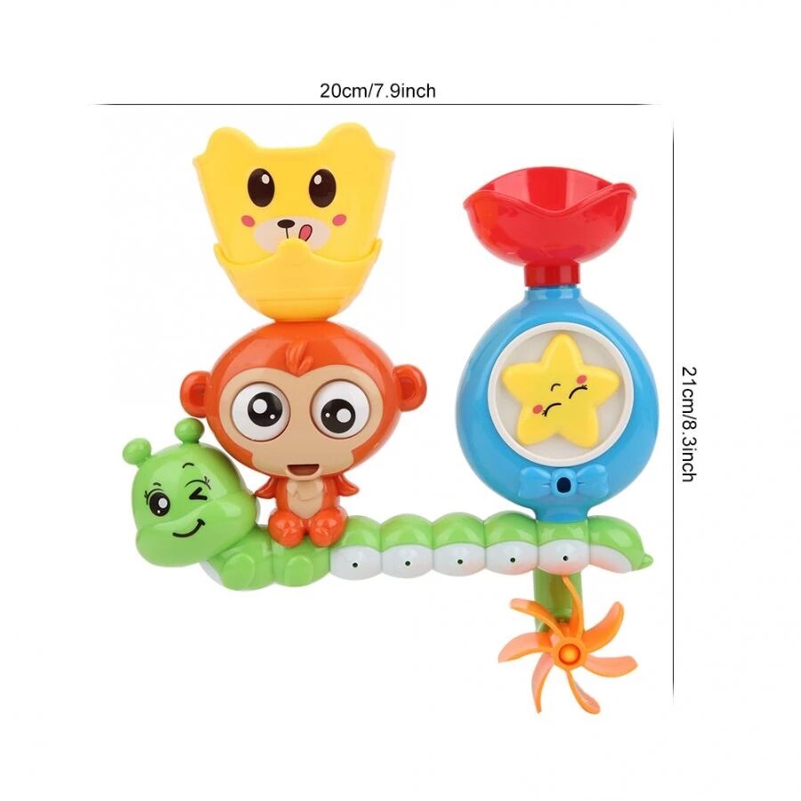 Baby bath toy wall-mounted suction cup track water games toy children's water bathroom bath shower water toy for children birthday