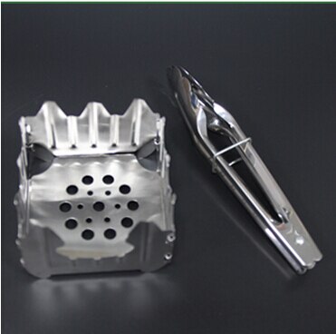 Outdoor folding portable German-style travel alcohol stove for solid fuel stove camping cooker: stove and clip