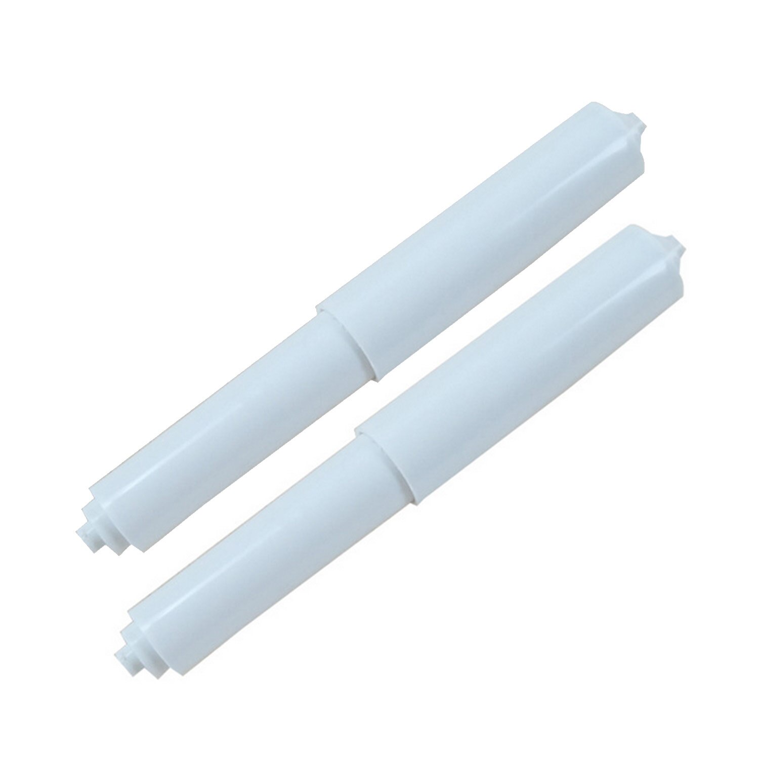 2pcs Retractable Plastic Insert Toilet Tissue Paper Holder Roller Holder Replacement Spring Loaded for Bathroom Washroom White