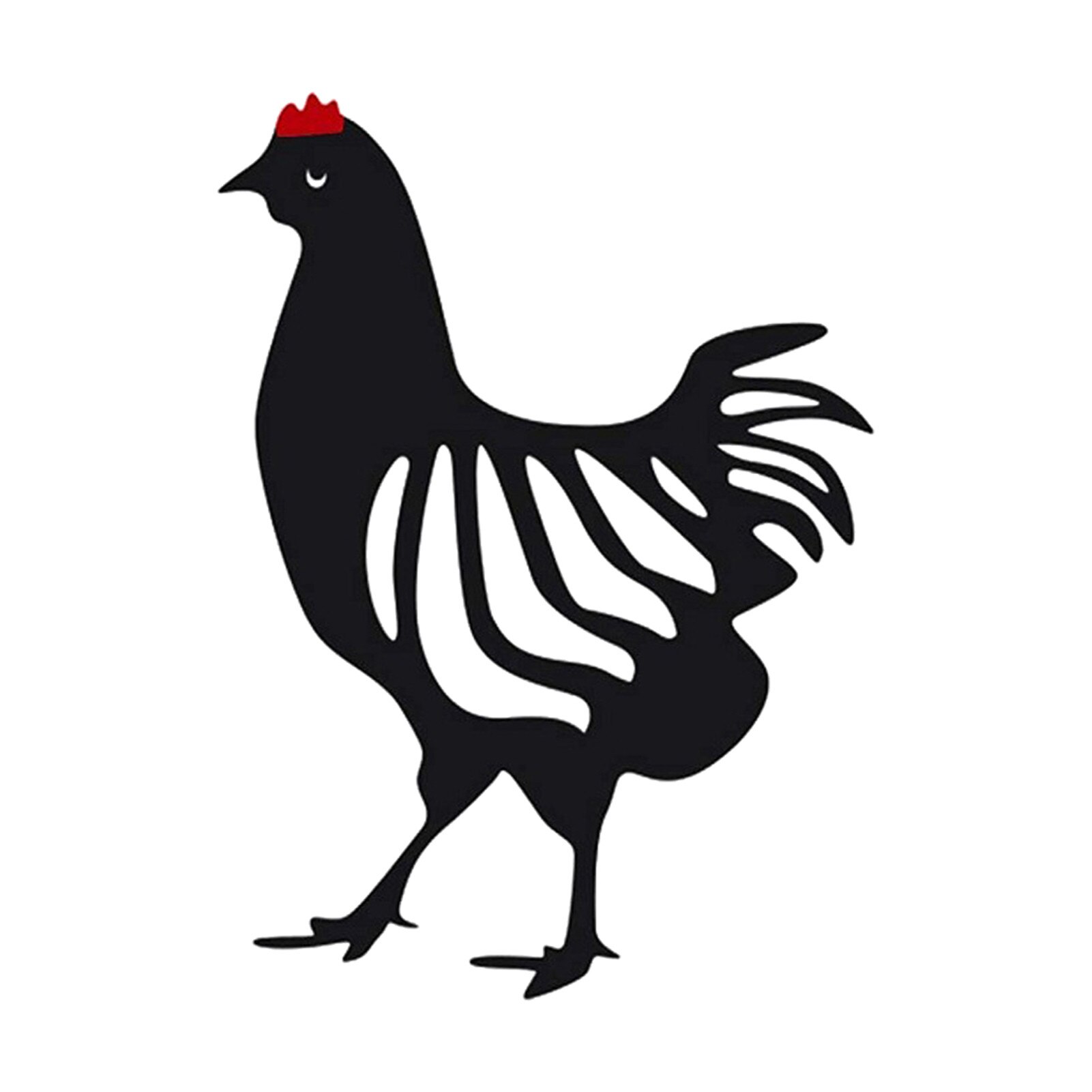 Chicken Yard Art Metal Chicken Home Decoration Backyard Lawn Garden Stakes Farm Rooster Cockerel Steel Chicken Weathervane: B