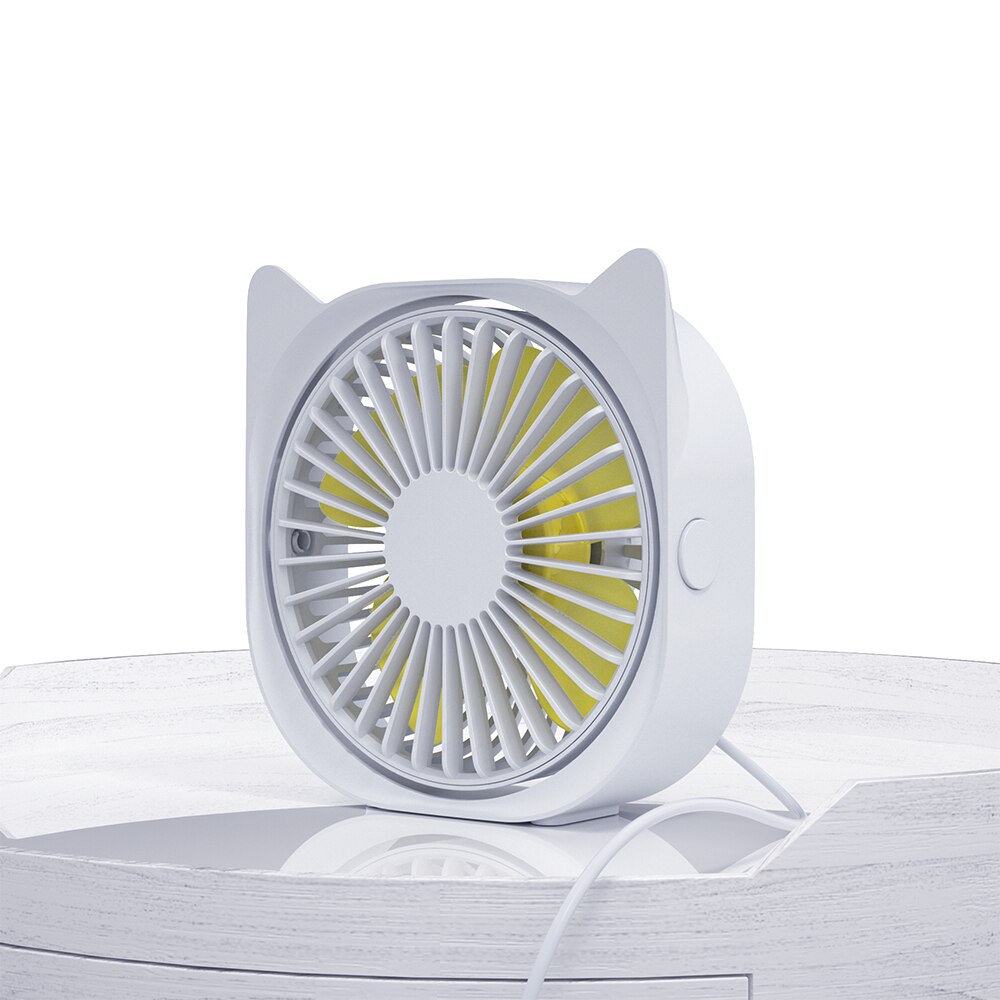 Mini USB Fan Table Small Fan Electronic Summer USB Smart Gadgets Portable Cool Gadgets Silent Rechargeable For Office Home: White