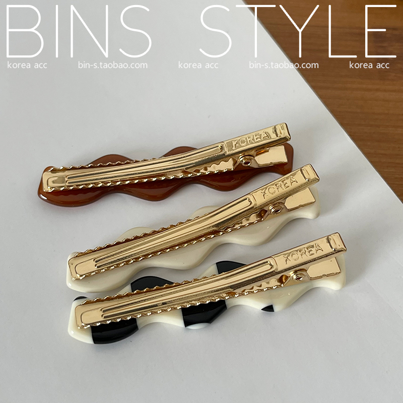 6.5cm lange alligatorer ,  y2k hårpynt til piger og kvinder, acetat hårnåle, koreanske bølgeformede hårspænder på siden.