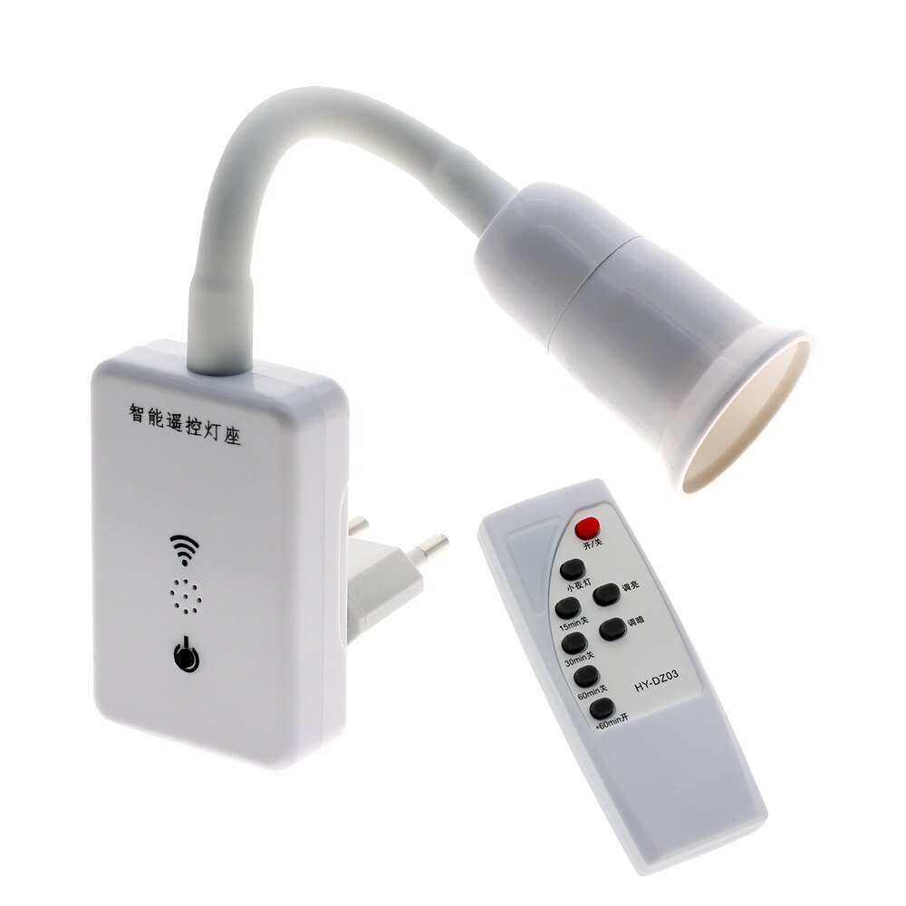 E27 Socket Wireless Remote Control Lamp Holder Time Dimmer LED Bulbs Switch Night light Base 220V: Default Title