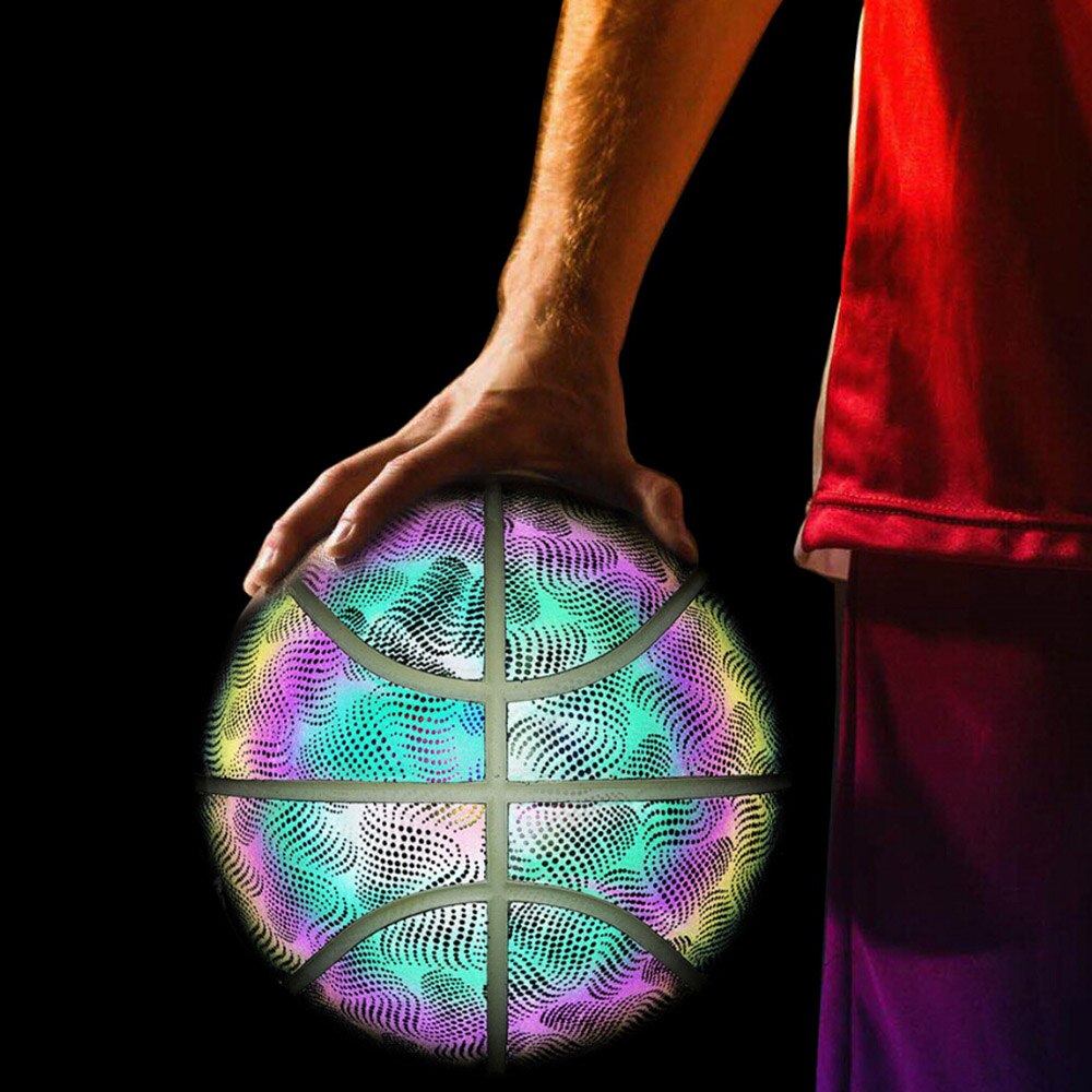 Luminous Basketball - Size 7 - Reflective - Leather - Night Glow