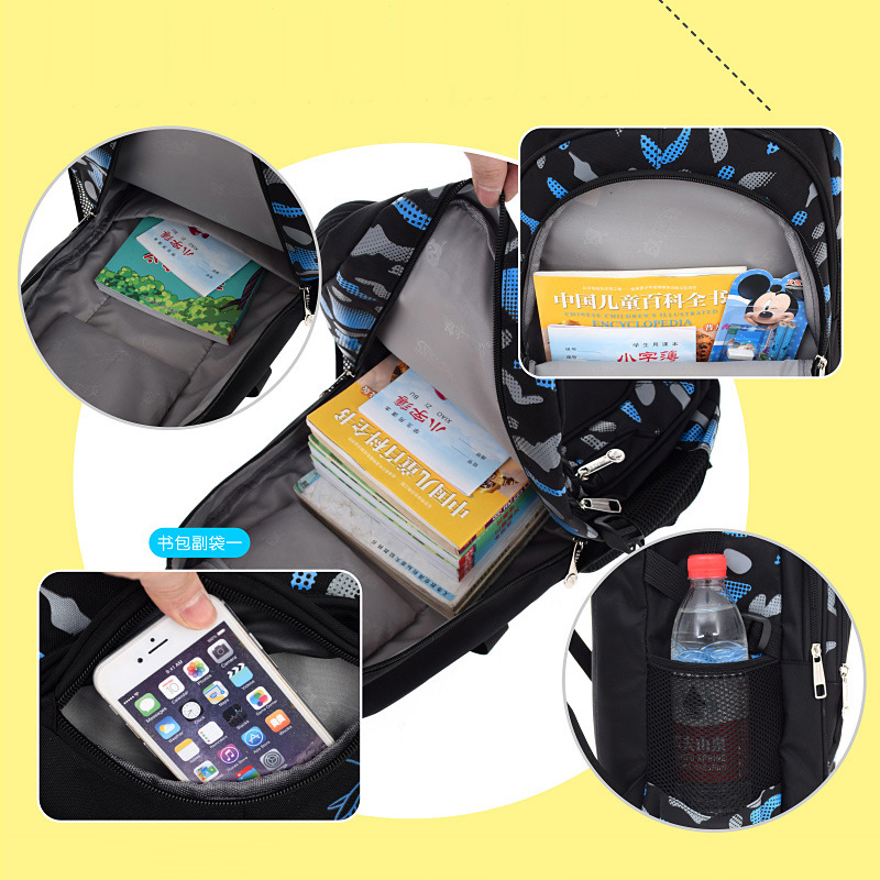 Wasserdichte schultaschen für mädchen und jungen, schulrucksack für freundlicher der 3-6. klasse, lässiger orthopädischer schulrucksack für grundschüler