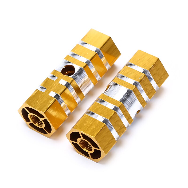 2pcs Bicycle Bike Pedals Axles Aluminum Alloy Stunt Foot Pegs Pedal for Bicycle Cycling Bike Parts 5 Colors: Gold