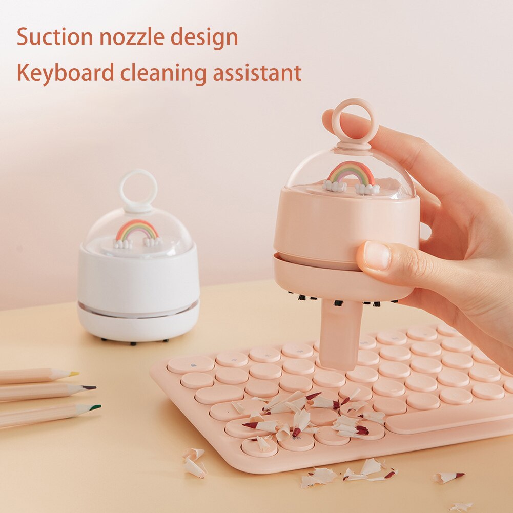 Handheld Desktop Vacuum Cleaner Rechargeable Mini Portable Household Cleaning Tool Sweeper Car Laptop Keyboard