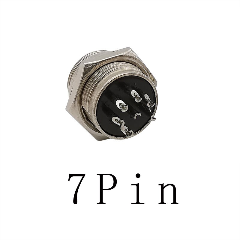 1 pièces GX16 2P 3P 4P 5P 6P 7P 8 broches mâle et femelle connecteur d'aviation circulaire GX 16 connecteurs de panneau de fil d'aviation: 7 Pin Plug