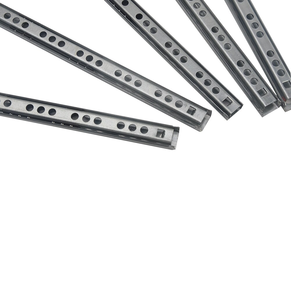 Micro Drawer slide Ball Guide Two Sections 17mm Wide Steel Fold Drawer Steel Ball Slide Rail Furniture Hardware Fittings
