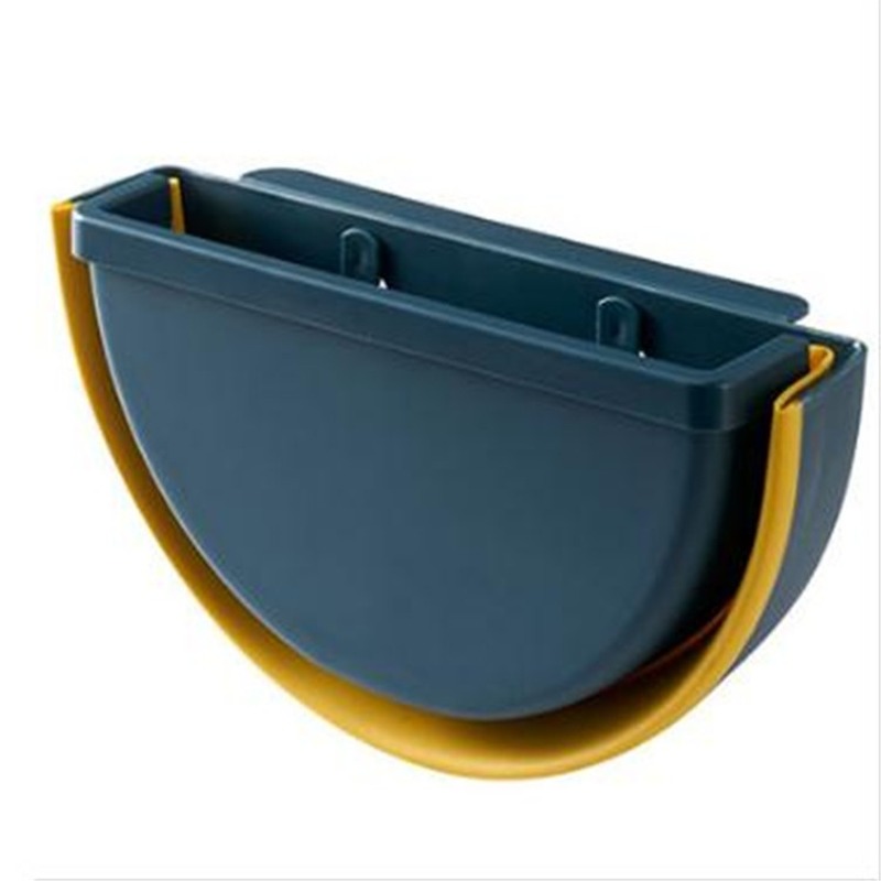 Kitchen trash bin wall-mounted debris peel storage bucket non-stick storage box retractable trash bin