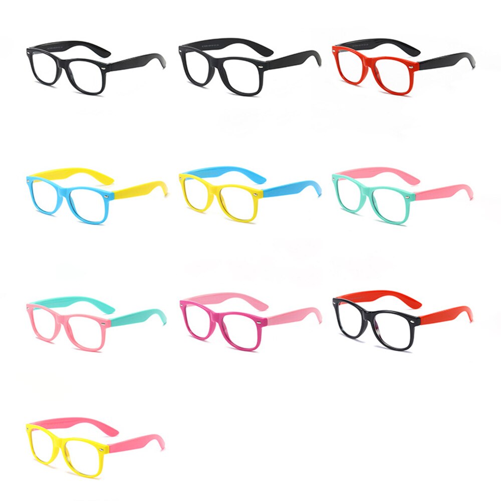 Boy Transparent Girls Eyeglasses Anti Blue Light Eyeware Frame Kids Square Children