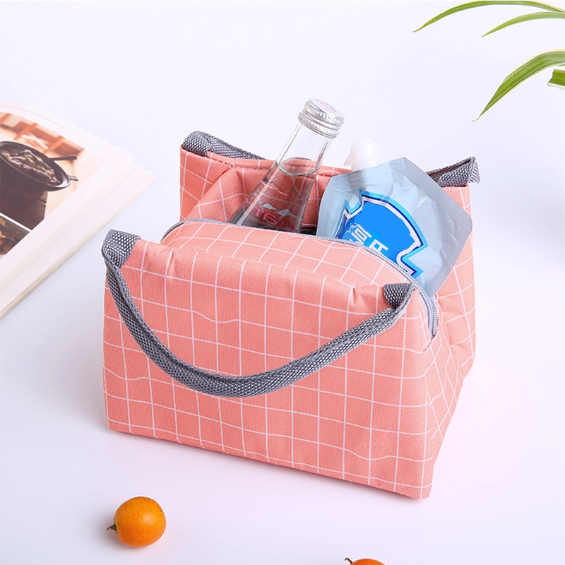 Functional Pattern Cooler Lunch Box Portable Insulated Canvas Bento Lunch Bag Thermal Food Picnic Lunch Container for Women Kids