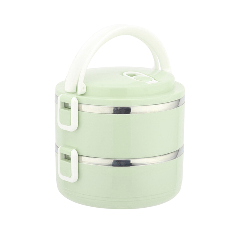 1-4 Layer Food Storage Containers Bento Lunch Box With Handle Insulated Food Container For Work School Camping Box: green