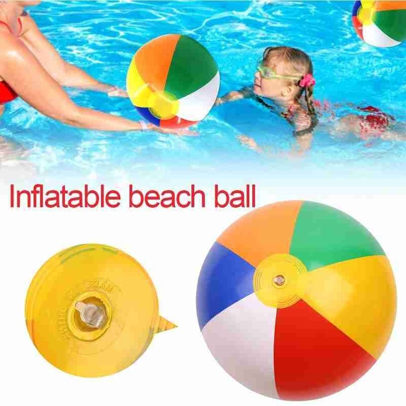 Summer Outdoor Inflatable Beach Ball Toy Fun Outdoor Swimming Ball Inflatable Beach Inches Play Water Toy 12/14/16/20/25 6- A6H3