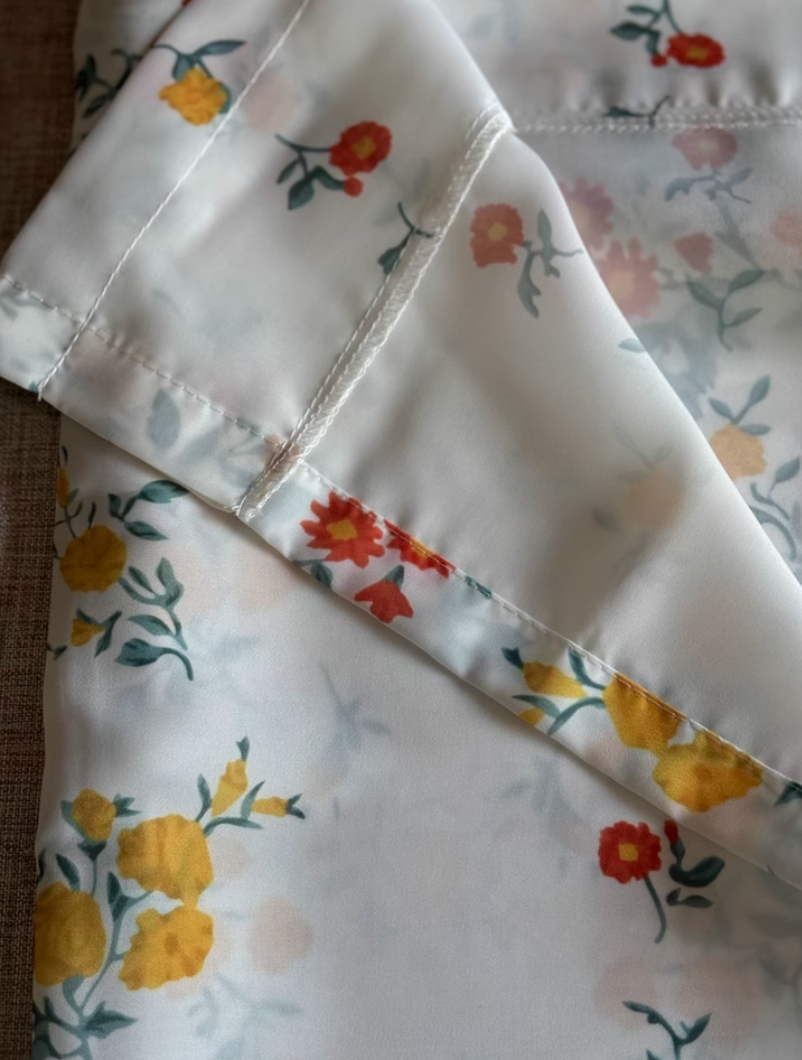 Half curtain,short window curtain with floral patterns to cover up ugliness,rustic style door curtain,window decorative curtains