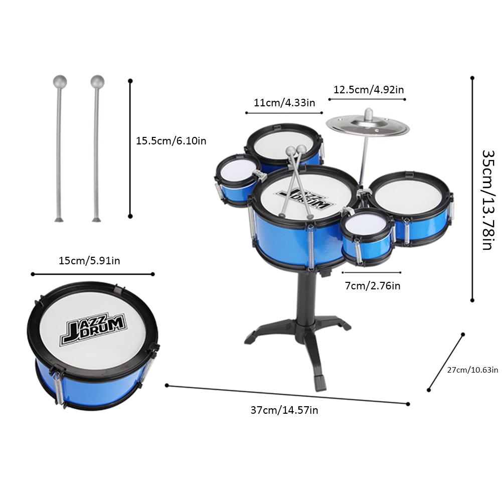Jazz Drum Children's Drum Set Drums Boys Girls Early Education Toys To Exercise Coordination Hands-on Ability Musical Instrument