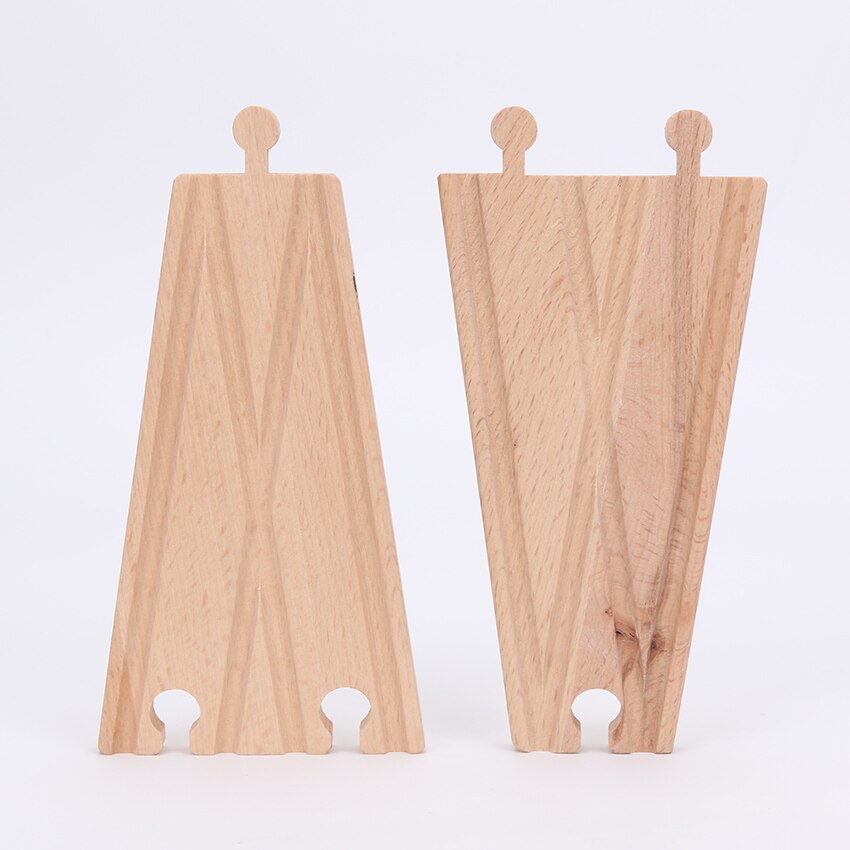 Houten Treinrails Set Trein Accessoires Switching Crossing Track Stukken Railway Blokken Speelgoed jongen