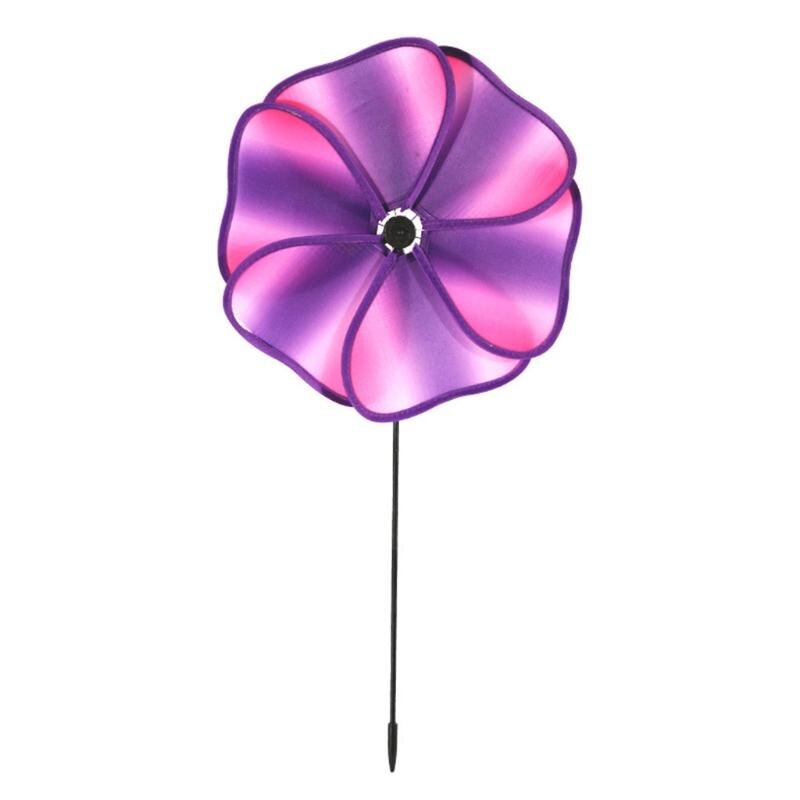 Colorful Flower Wind Spinners Lawn Pinwheels Windmill Party Pinwheel for Garden 1XCC: 3