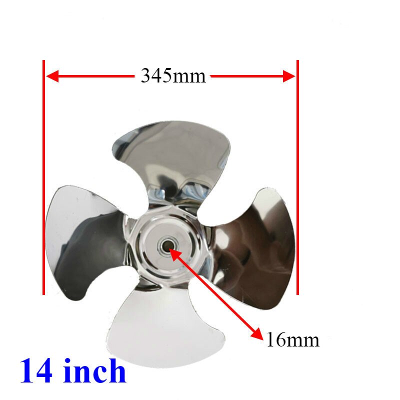 Replacement of propeller fan blades, axial fan exhaust fan blades, replacement blades, stainless steel 8/10/12/14/16 inches