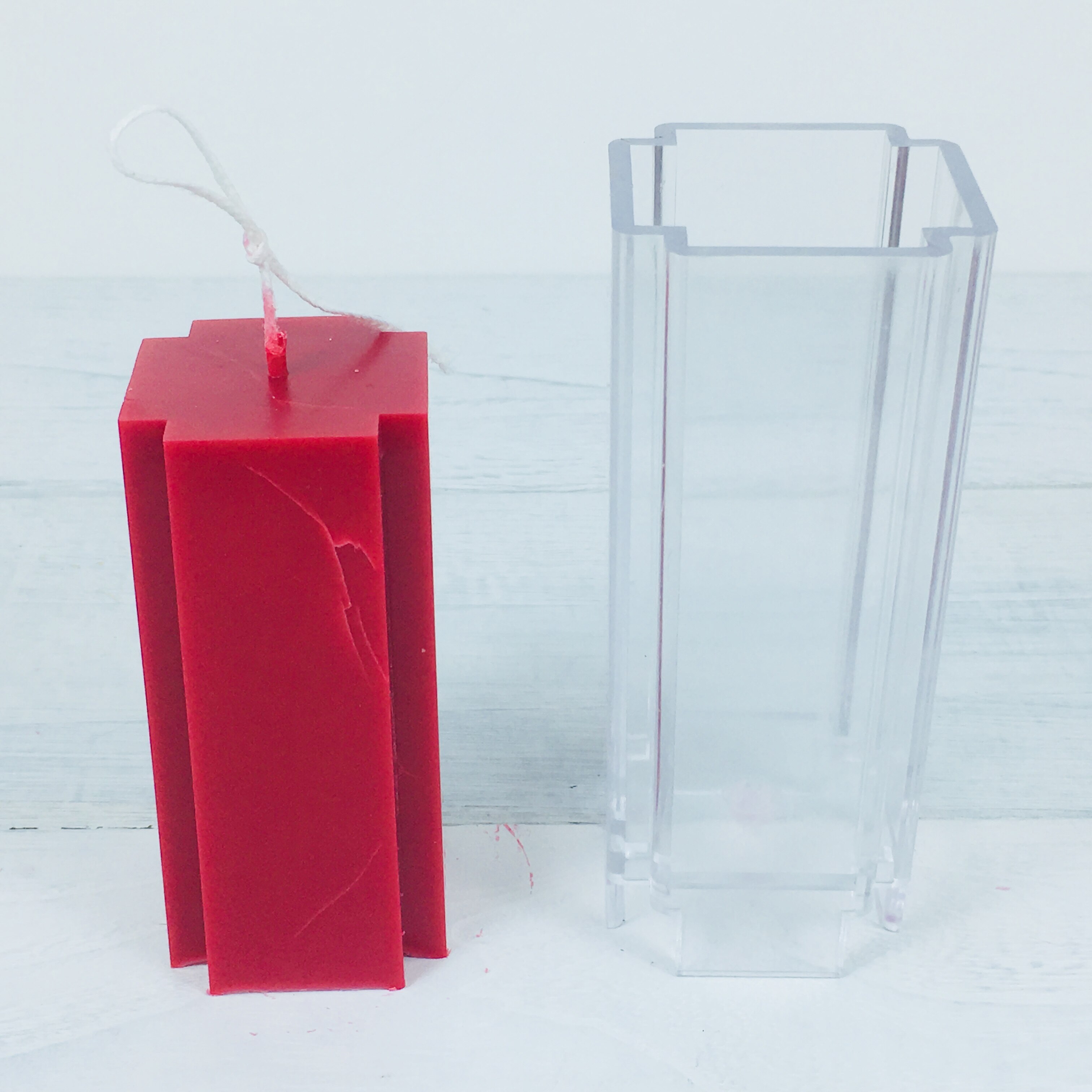 MILIVIXAY moules à bougies en plastique | 1 pièces, moules à bougies pour la fabrication de bougies, pilier/carré/cylindre/boule, artisanat Bougie: 14