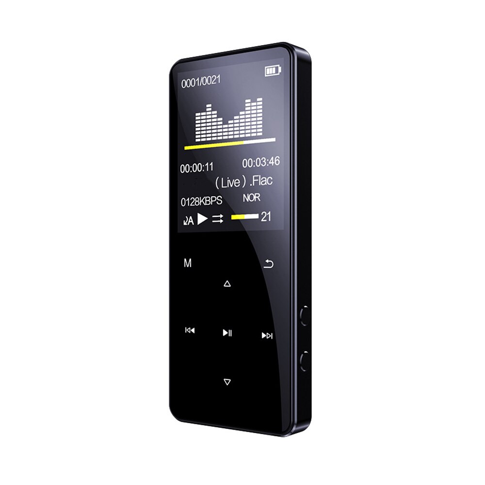 MP4 Player with Bluetooth HiFi Player Portable Walkman FM Radio Recording Built-in Speaker Touch 2.4 Inch Music Displayer 16GB: Bluetooth Version