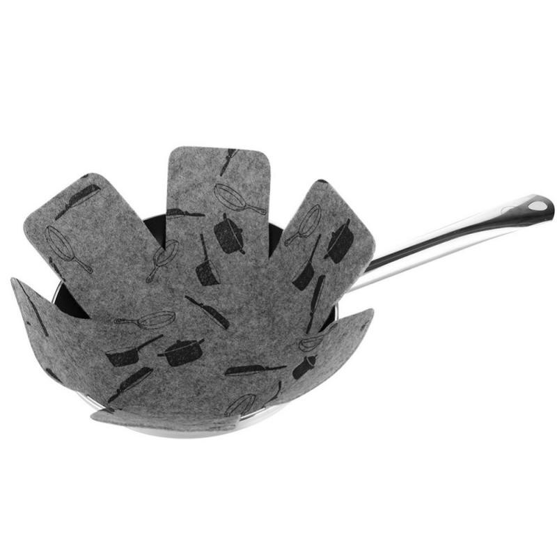 Pot Mats 3pcs Pot & Pan Protectors Print Premium Divider Pads to Prevent Scratching Separate and Surfaces For Cookware