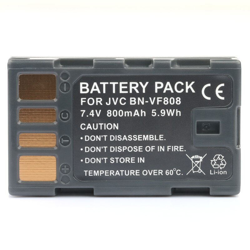 LANFULANG BN-VF808 BN VF808 Battery and Charger Kit for JVC MiniDV and Everio Camcorders BN-VF808AC BN-VF808U BN-VF818 BN-VF818U