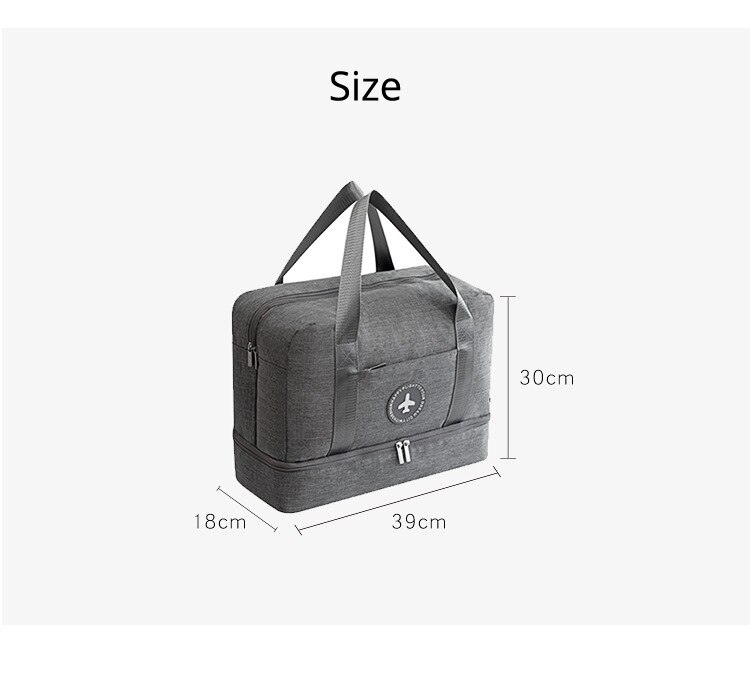 Bolsa de almacenamiento de separación húmeda seca para equipaje, organizador de equipaje, deflector de viaje con bolsa de zapatos, bolsa de malla, organizador de bolsas de cosméticos