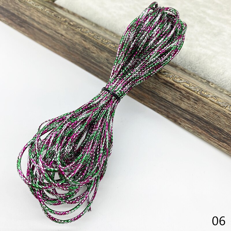 Ficelle dorée de 10 yards, ruban pour emballage de mariage et noël, corde décorative pour bricolage artisanal, fournitures de fête: 06