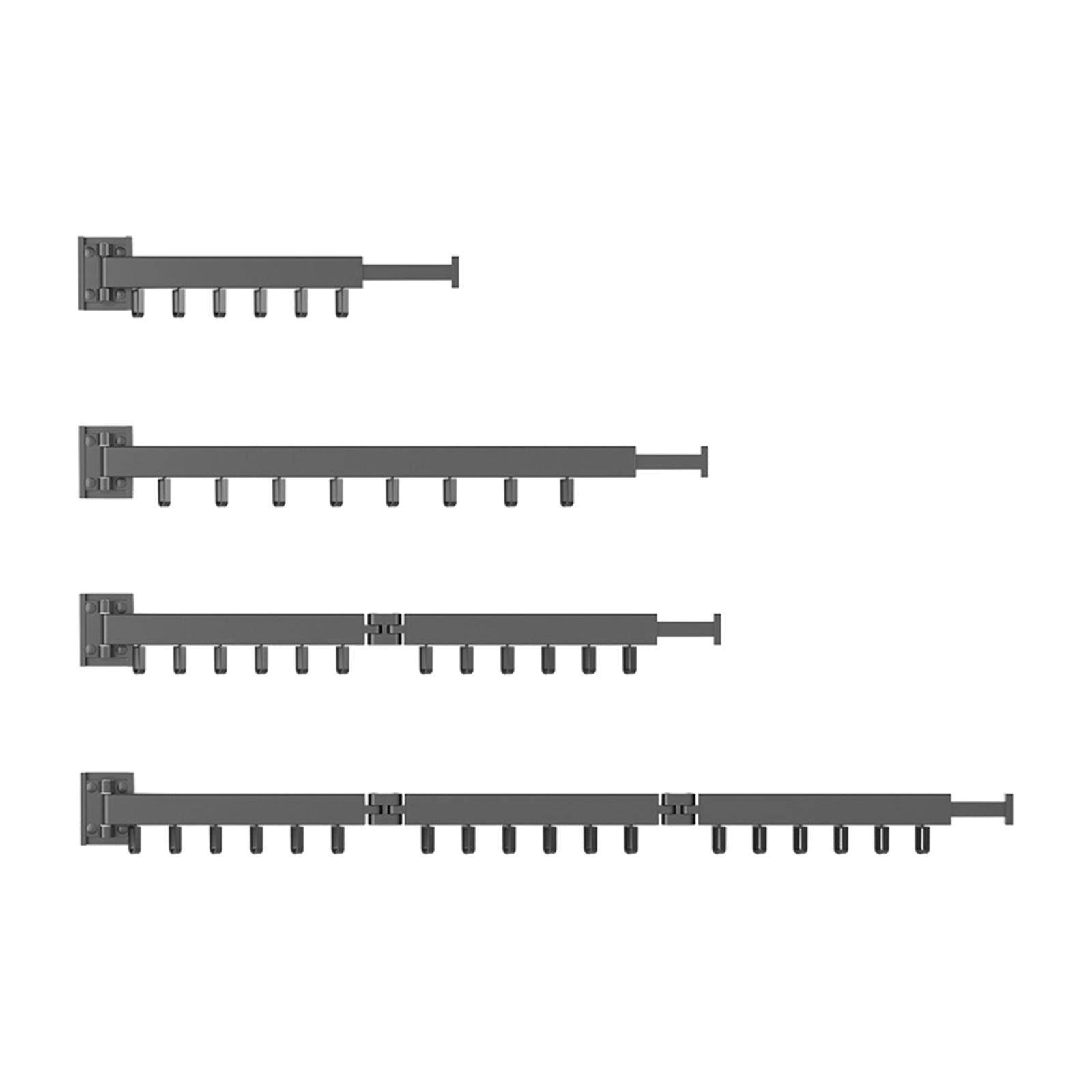 Foldable Clothes Hanger Hanging Rack Heavy Duty Retractable Wall Mount Clothes Drying Rack for Dorm Laundry Outdoor Bedroom Home