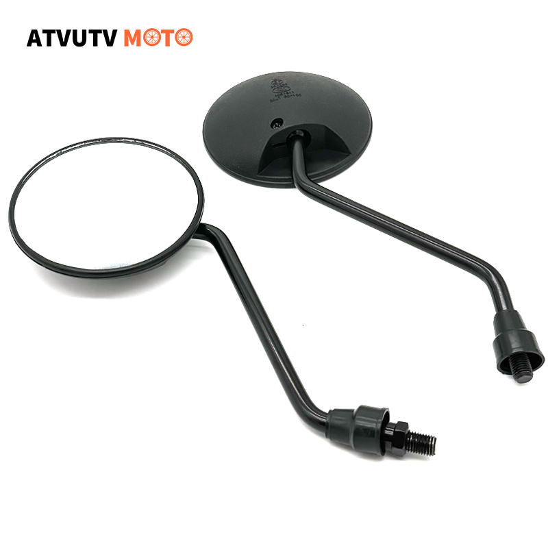 1 paar Universele Motorfiets Afgeronde Side Achteruitkijkspiegel Motor E-bike Scooter 10mm 8mm Achteruitkijkspiegels