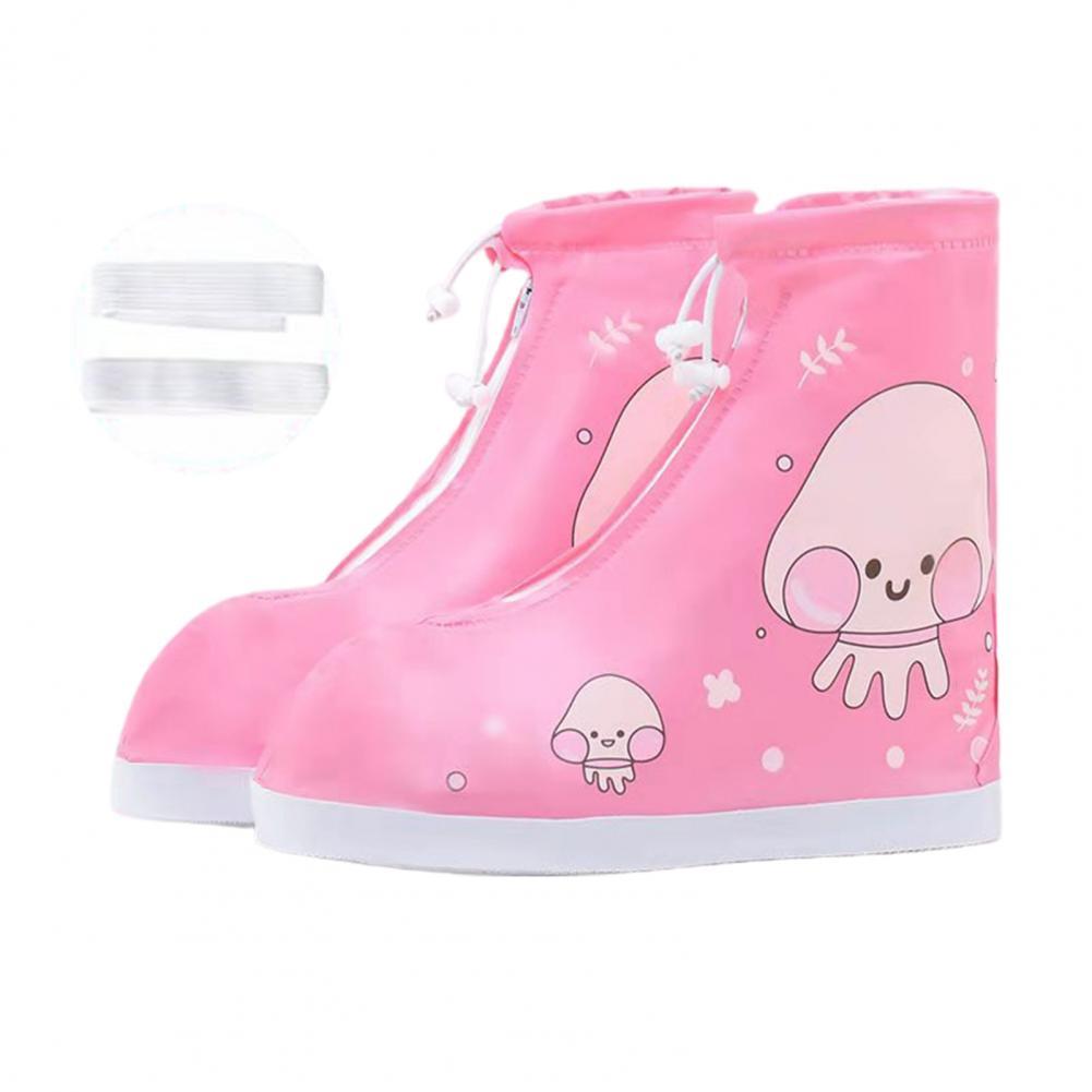 Decorative Kids Rainshoes Smooth Surface Leak-proof Unisex Kids Animal Rain Shoes Galoshes Rainshoes 1 Pair: Jellyfish M