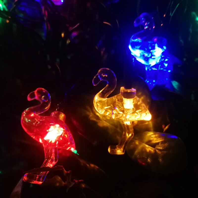 Solar Power Lamp Led Tuin Flamingo Lichten String Twinkle Outdoor Waterdichte Garland Bruiloft Christmas Light Party Decoratie