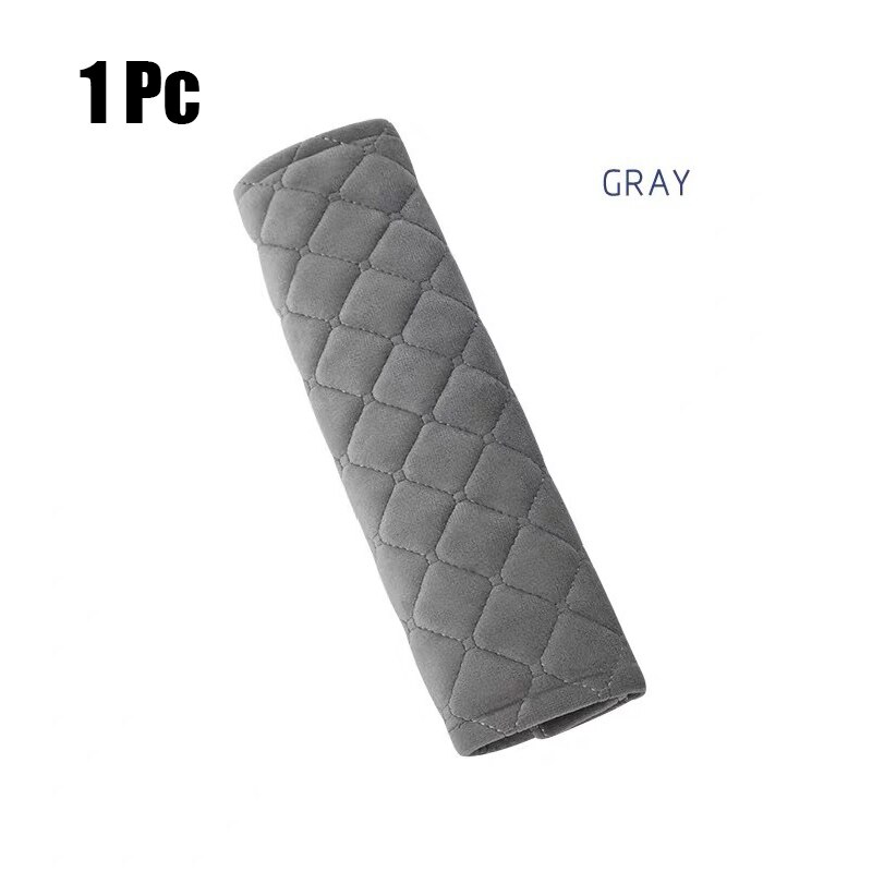 Soft Car Seat Belt Cover Universal Auto Seat Belt Covers Warm Plush Shoulder Cushion Protector Safety Belts Shoulder: 1pc Gray
